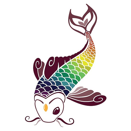 550x550 Koi Fish Color Tattoo Posters
