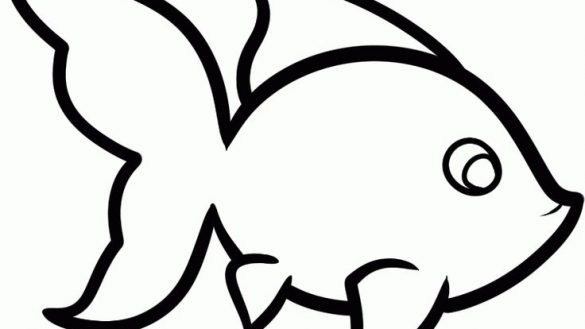 585x329 Easy Simple Koi Fish Drawing