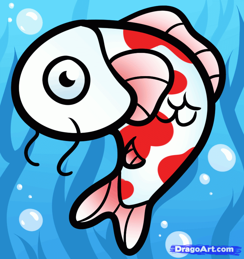 800x847 How To Draw A Koi Fish For Kids, Step