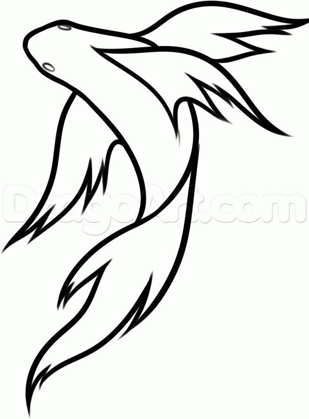 610x827 How To Draw A Fish Step Art In Drawings, Fish