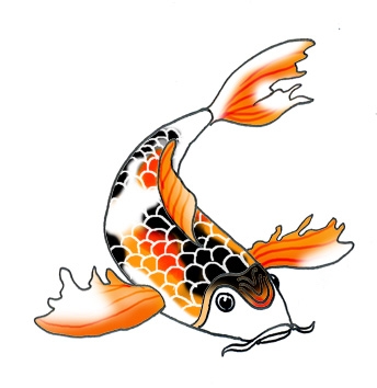 344x354 Simple Koi Fish Clipart