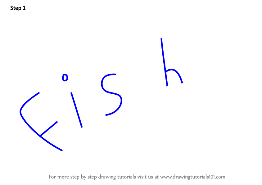 844x598 Learn How To Draw A Fish From Word Fish