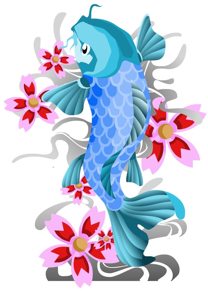 722x1014 Beautiful Koi Fish Tattoo Sample