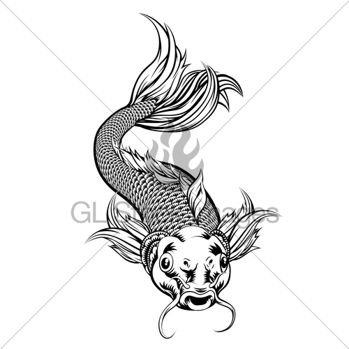 500x500 Japanese Carp Art