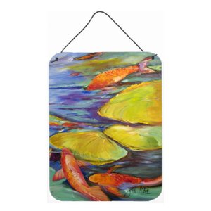 300x300 Fish, Koi In The Pond Aluminum Metal Walldoor Hanging Print