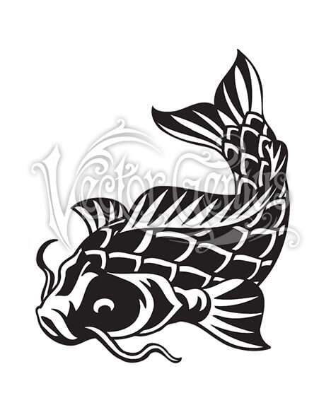 468x580 Iconic Logo Koi Fish Stock Art