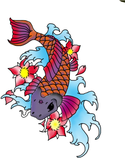 438x555 Koi Fish Tattoo Transparent Png Clipart Free Download