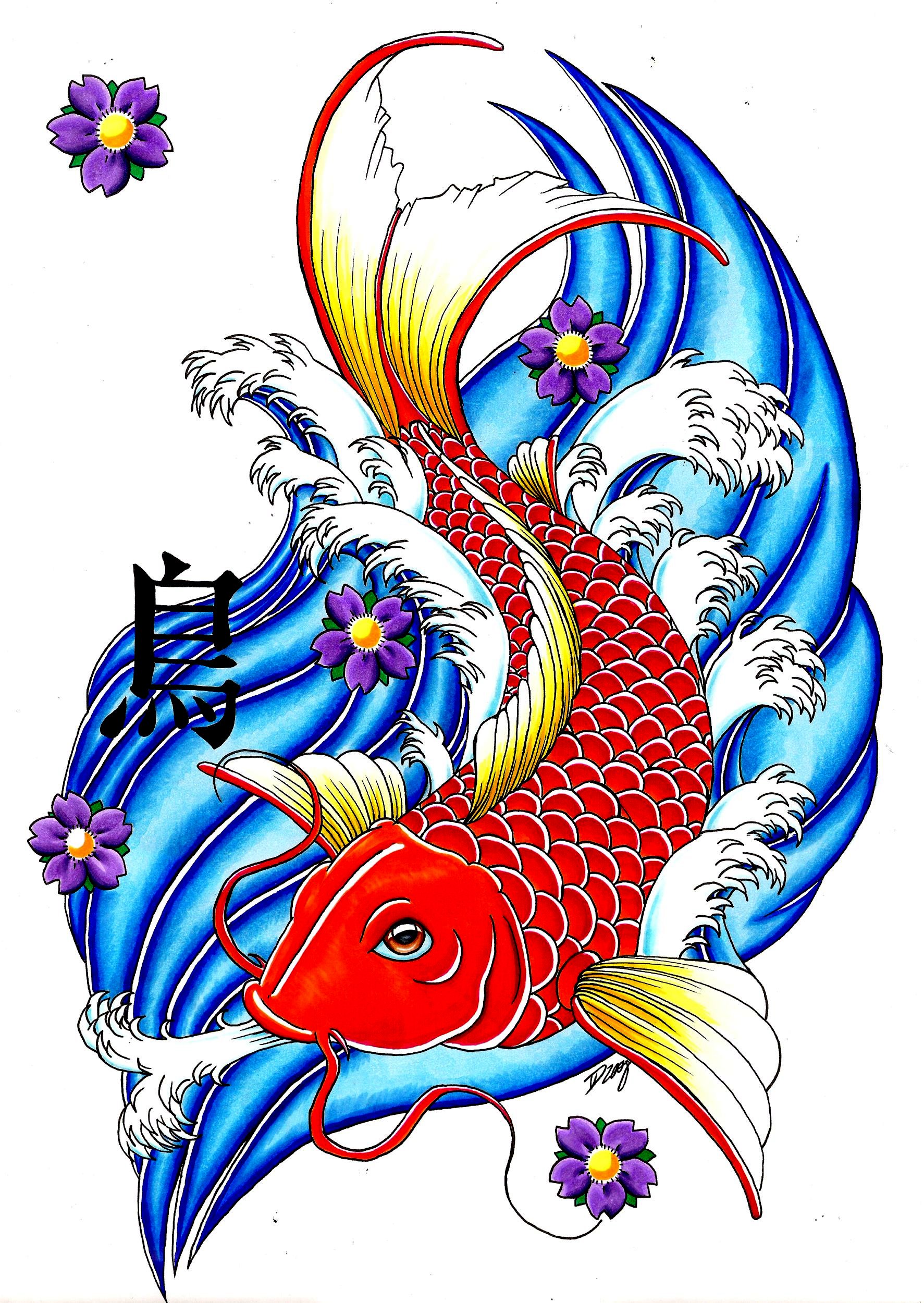 1773x2500 Japanese Koi Fish Tattoo Drawings