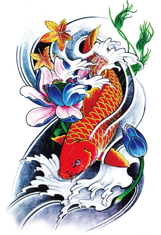 512x749 Koi Fish Tattoo Designs