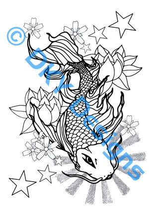 300x424 Trend Tattoo Design Ideas Koi Carp Tattoos