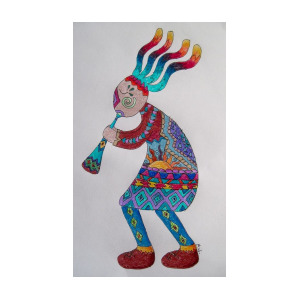 300x300 kokopelli drawing