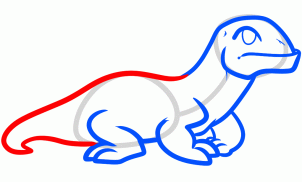 302x182 How To Draw How To Draw A Komodo Dragon For Kids