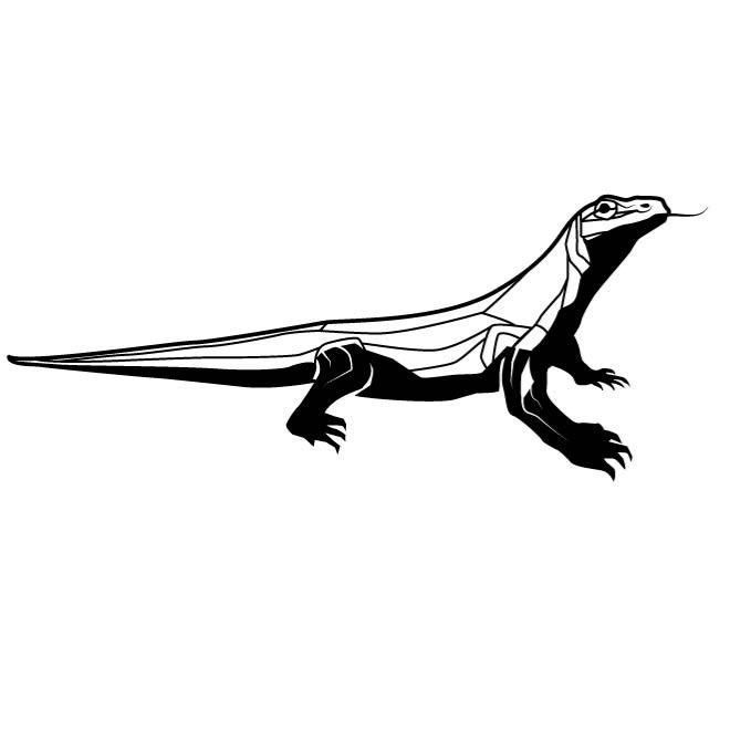 660x660 Komodo Dragon Lizard Car Decal Sticker