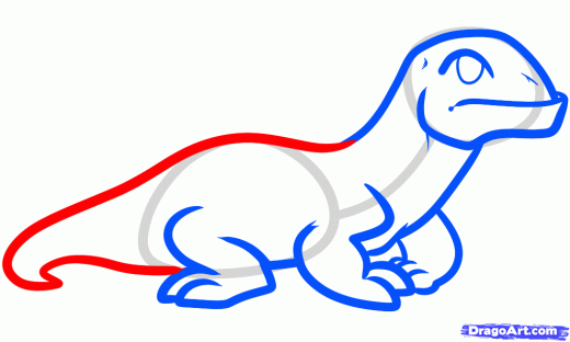 520x312 Step How To Draw A Komodo Dragon For Kids