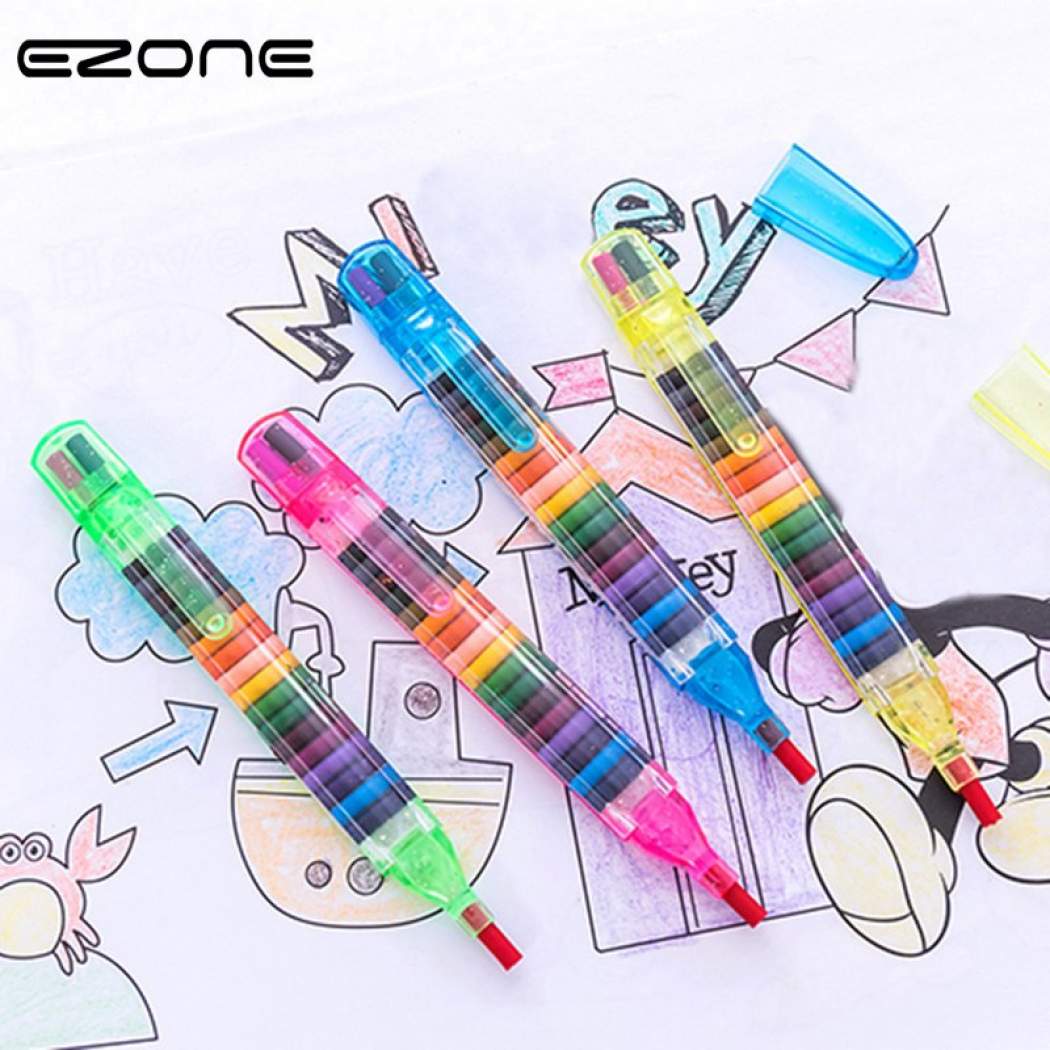 1050x1050 Ezone Colors Wax Crayon Korean Creative Graffiti Kawaii Pens