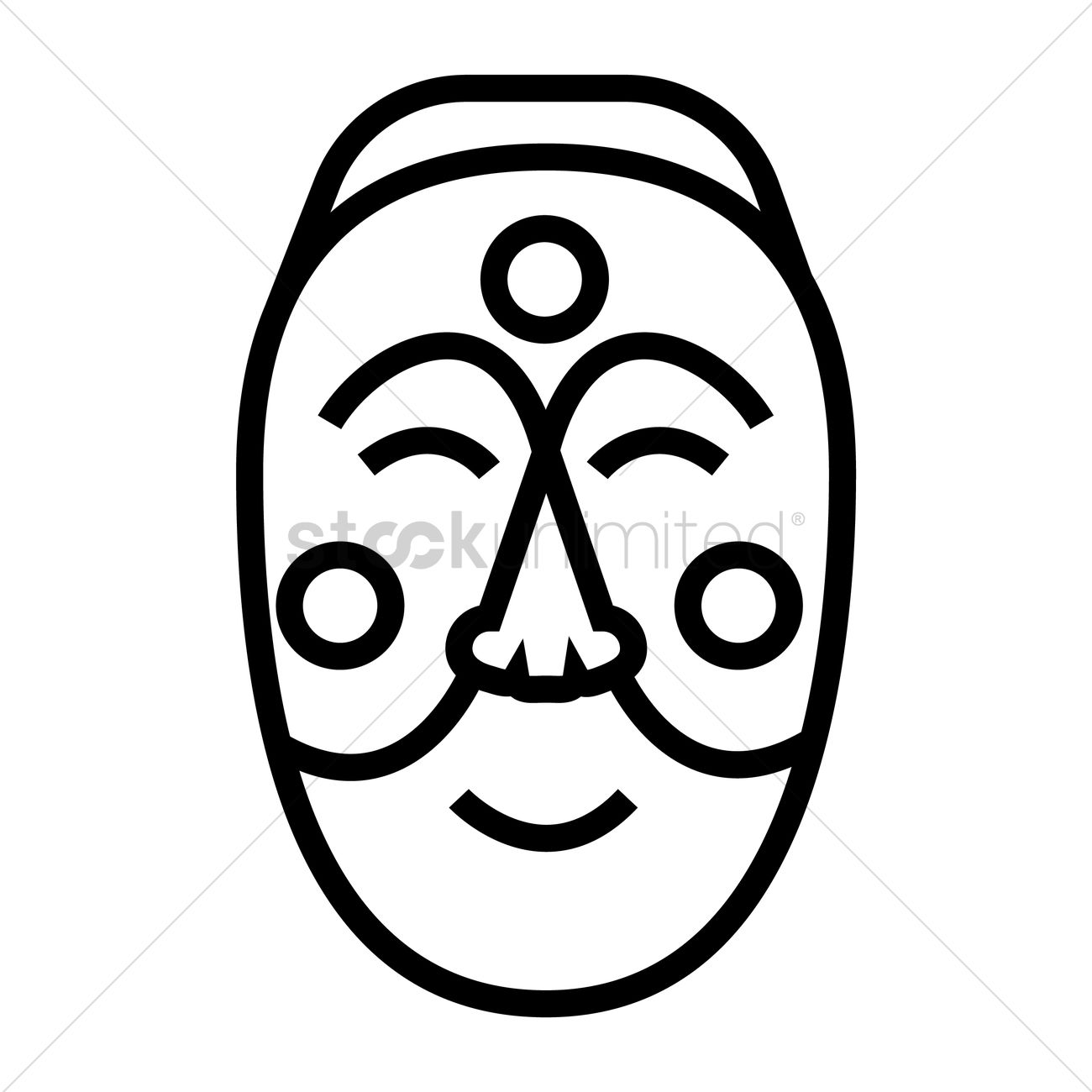 1300x1300 Korean Mask Vector Image
