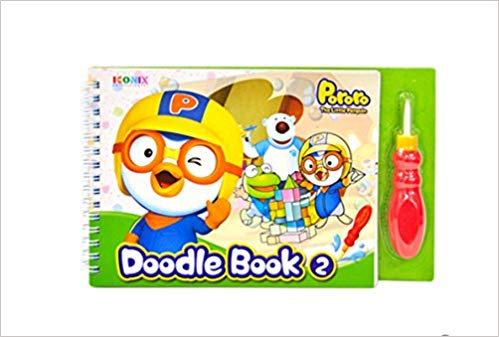 499x337 Pororo Doodle Book For Children + Drawing Water Brush Gift Diy Fun
