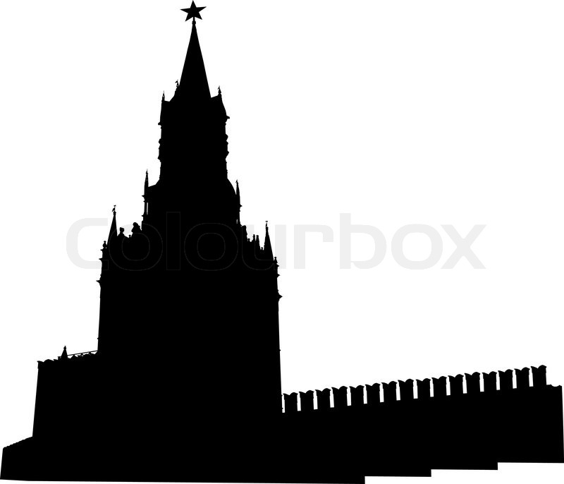 800x686 moscow, russia, kremlin spasskaya stock vector colourbox