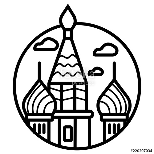500x500 moscow kremlin building icon stock image and royalty free vector