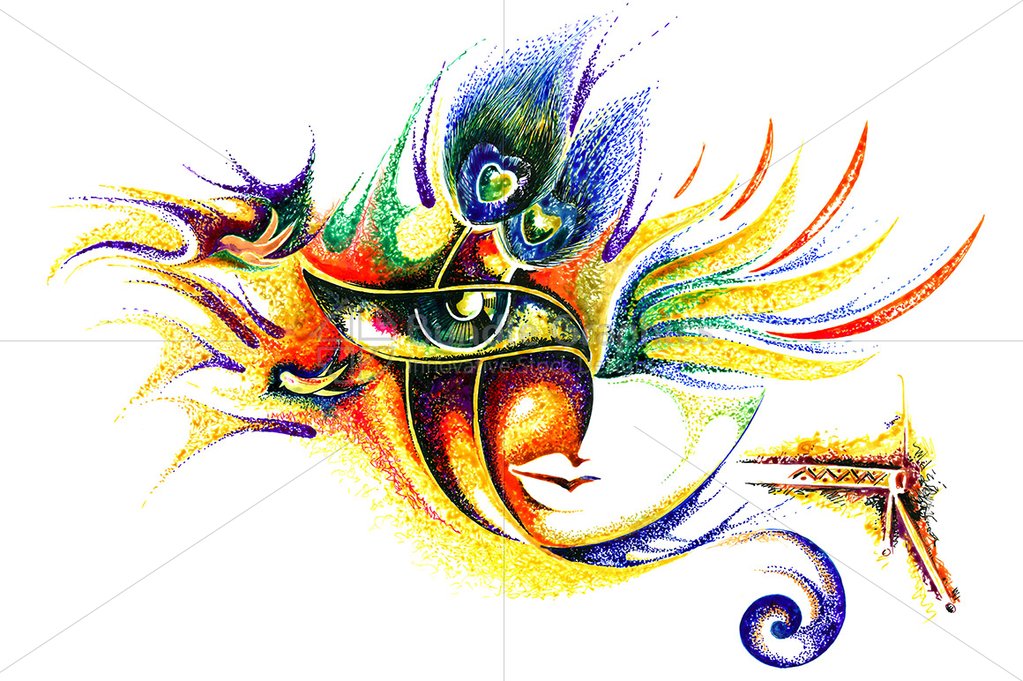 1023x681 Muralidhar Krishna Lord Handmade Ink Drawing Vecras