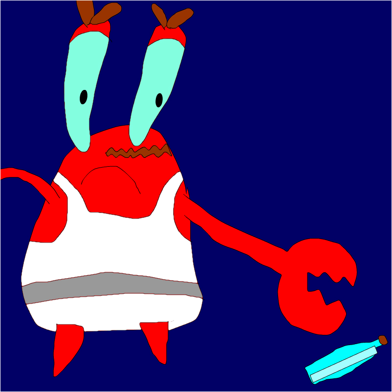 802x802 krusty krab drawing