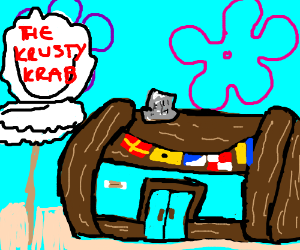 300x250 krusty krab drawing