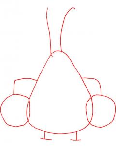 240x302 Draw Mr Krabs, Step