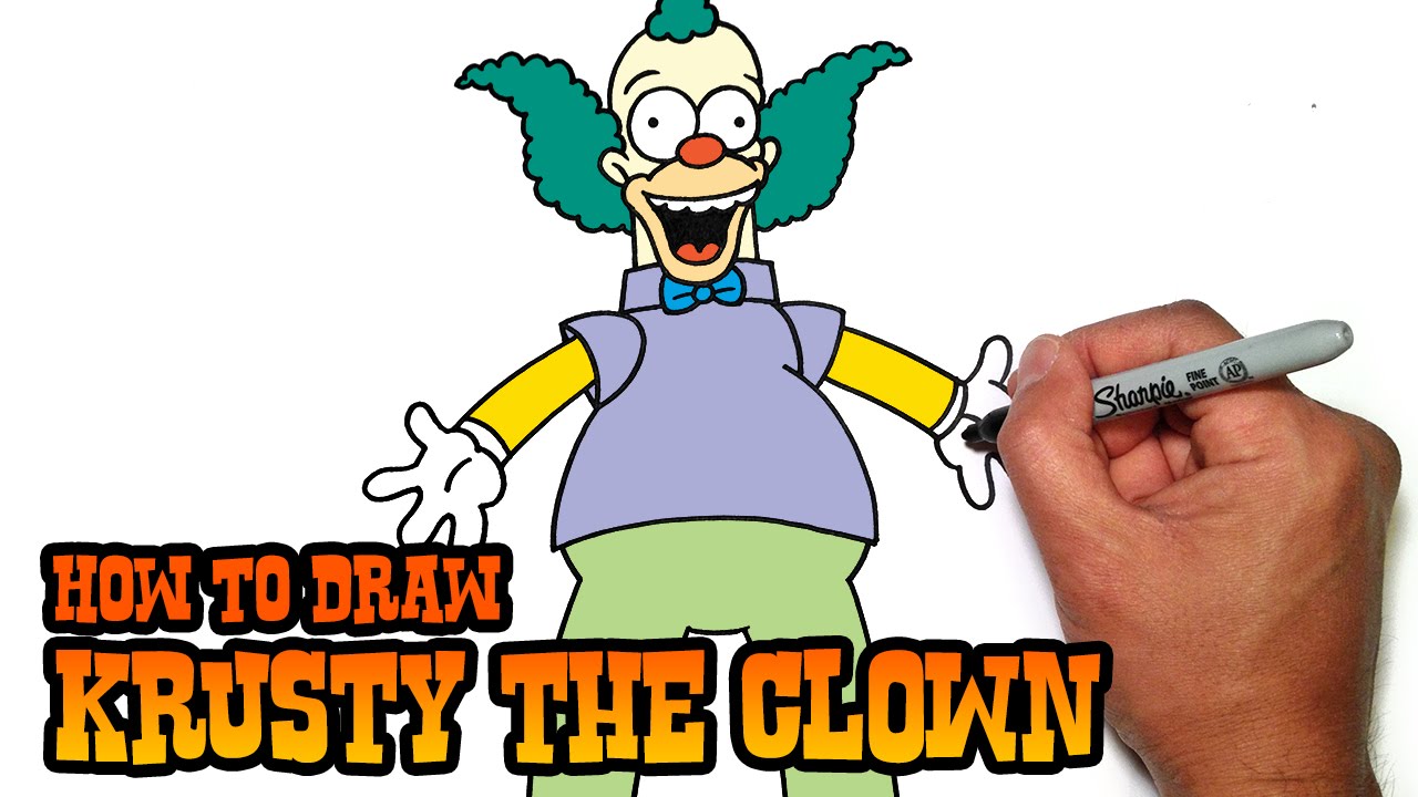 1280x720 How To Draw Krusty The Clown Video Lesson