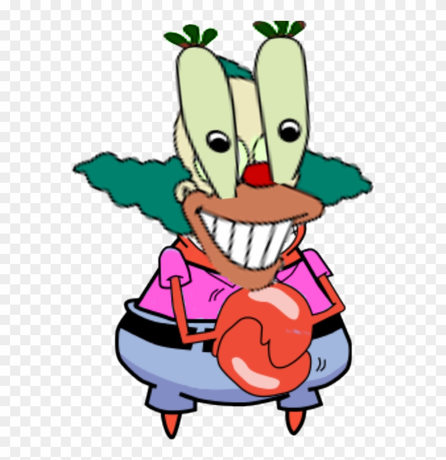 880x906 Krabs As Krusty The Clown Clipart