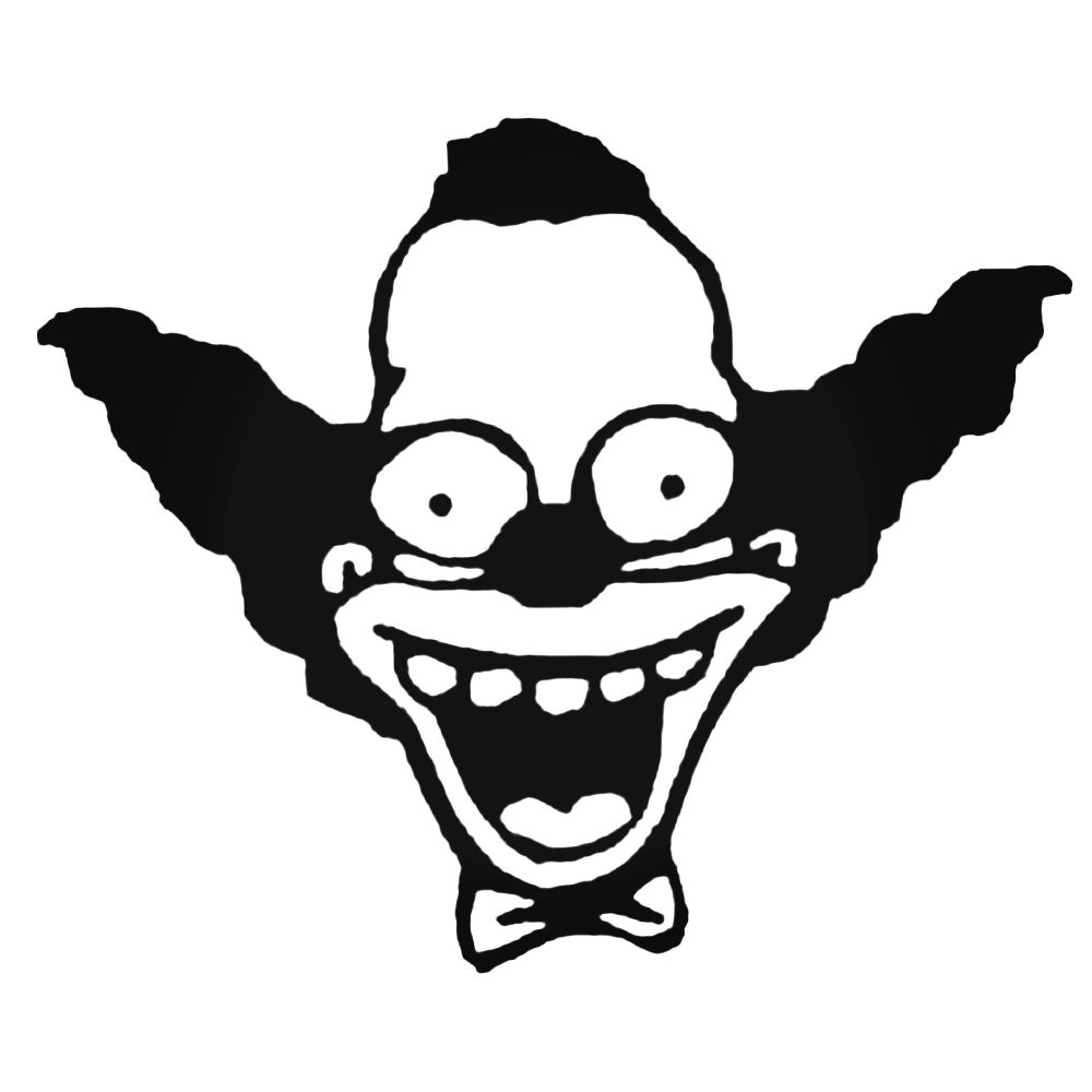 1000x1000 Simpsons Krusty The Clown Decal Sticker