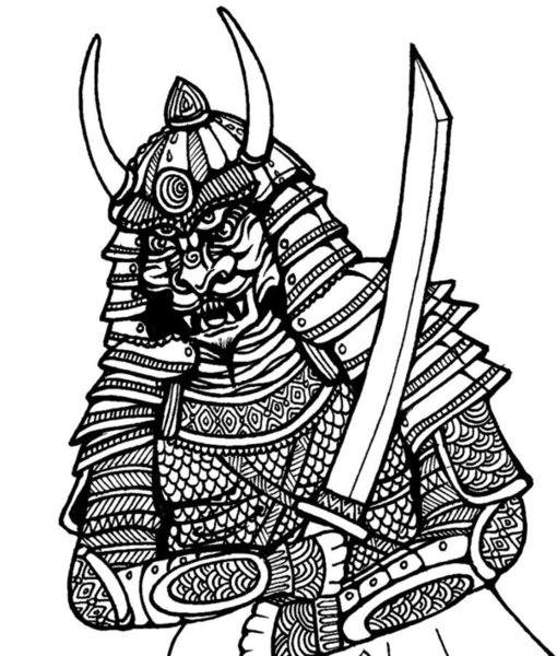 510x600 Samurai Drawings Fine Art America