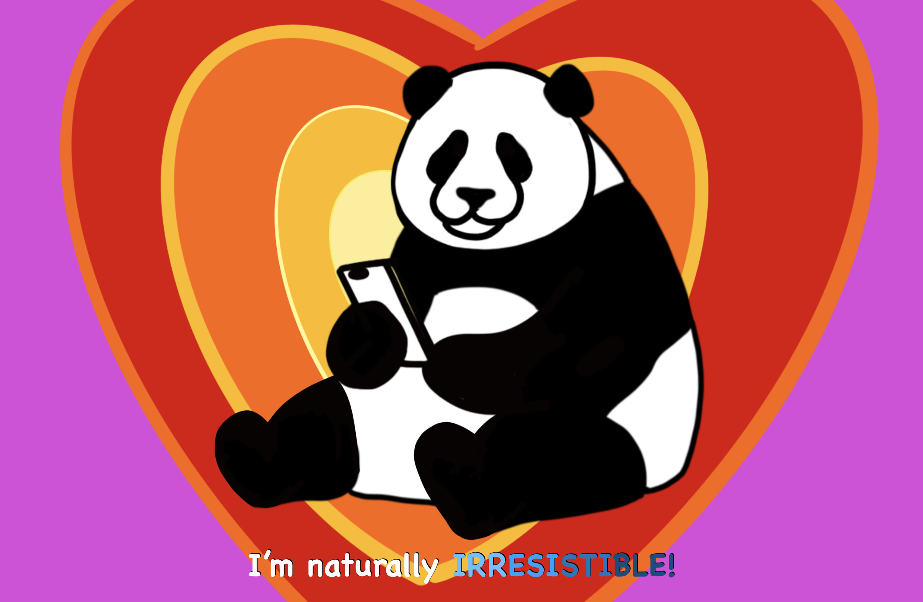 3000x1957 Panda Love Etsy
