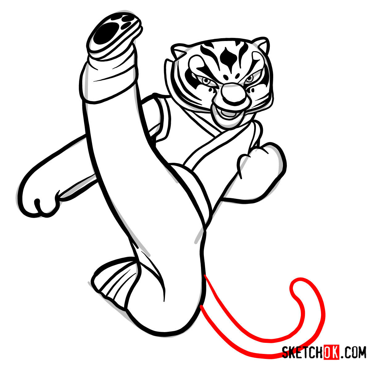 1200x1200 How To Draw Tigress Kung Fu Panda