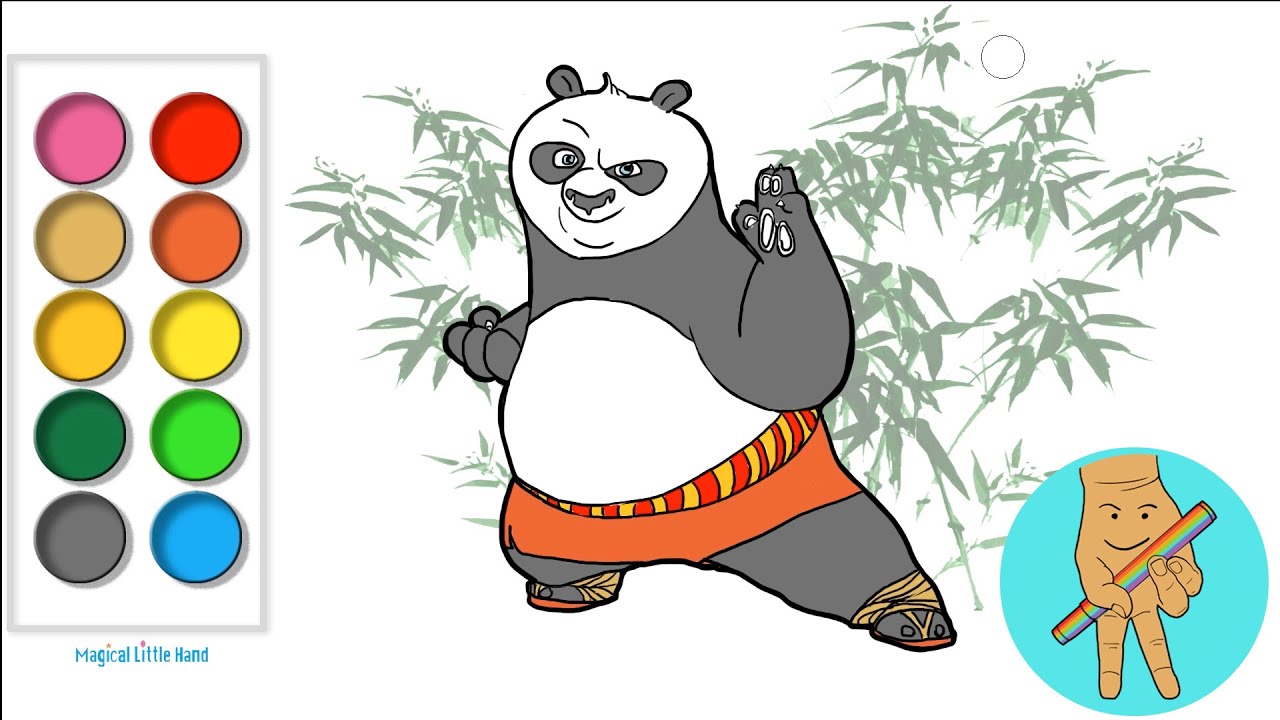 1280x720 How To Draw And Color Kung Fu Panda For Kidscomment Dessiner Le