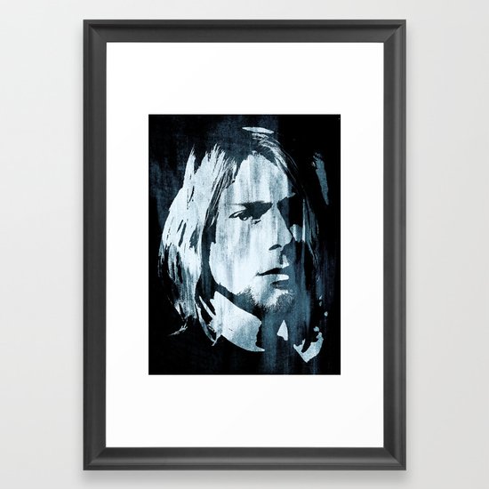 550x550 kurt cobain nirvana framed art print