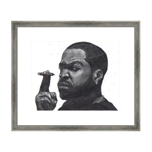 300x300 Kurt Cobain Drawing Framed Print