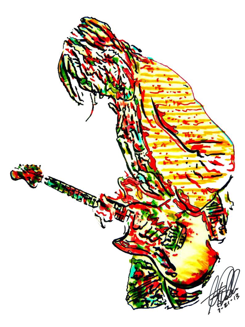 794x1059 kurt cobain of nirvana poster from original drawing etsy