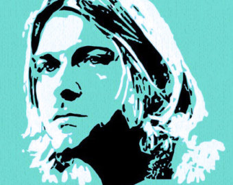 340x270 Kurt Cobain Stencil Etsy