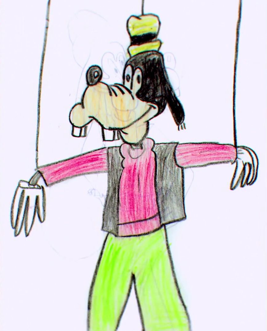 868x1076 Pencil On Paper Drawing Of Goofy