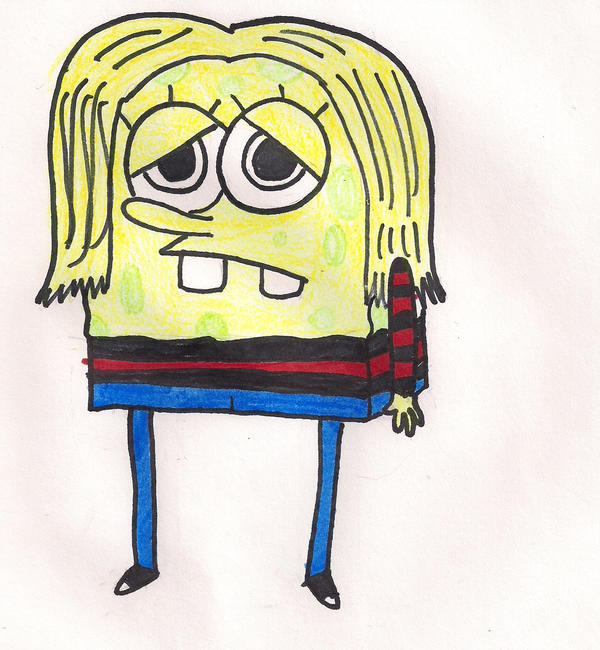 600x650 Spongebob As Kurt Cobain
