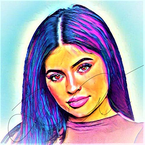 500x500 kylie jenner abstract drawing print poster hand drawn pop art