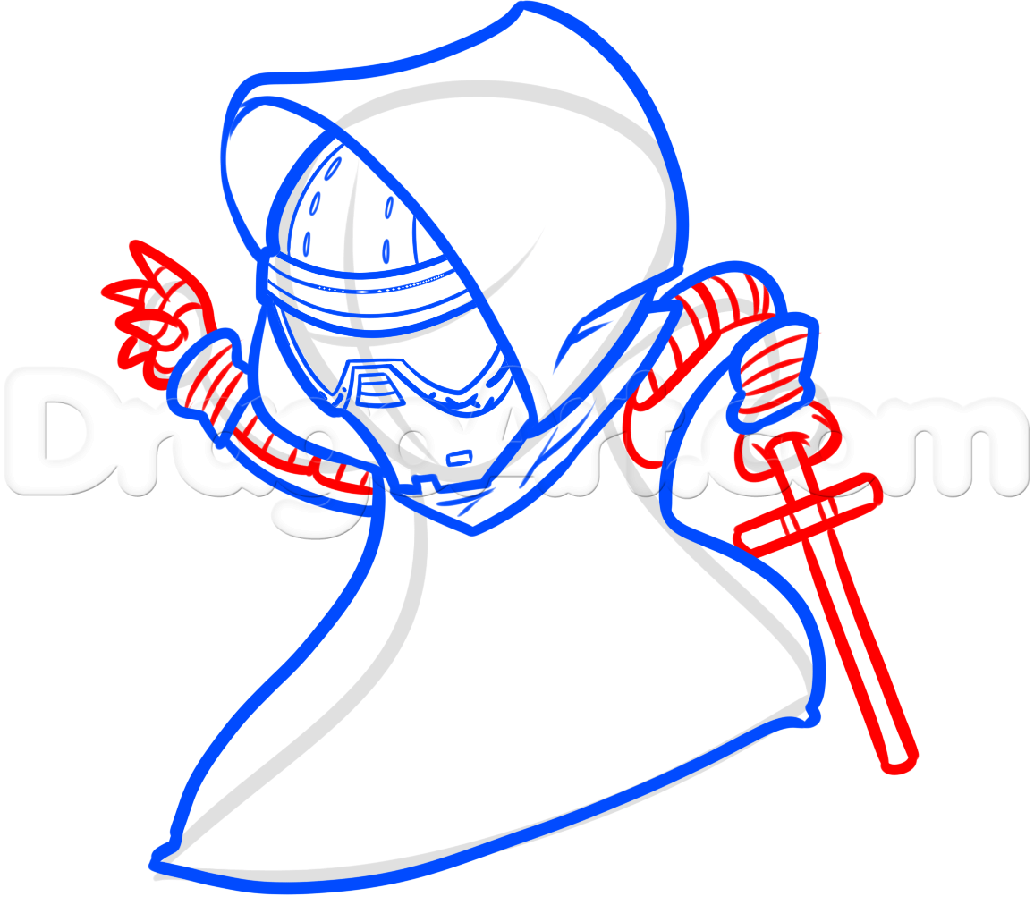 1156x1012 Step How To Draw Chibi Kylo Ren