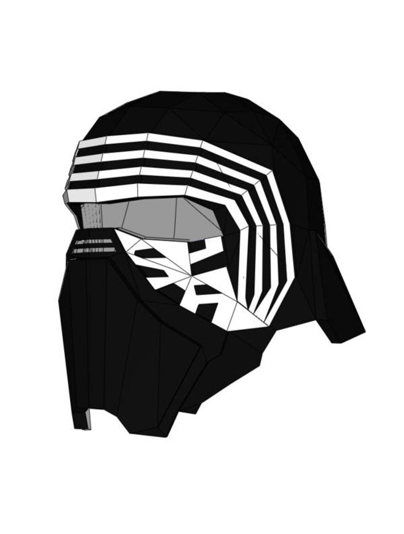 794x1049 Kylo Ren Helmet Pdf Pattern Instruction Star Wars The Last Etsy