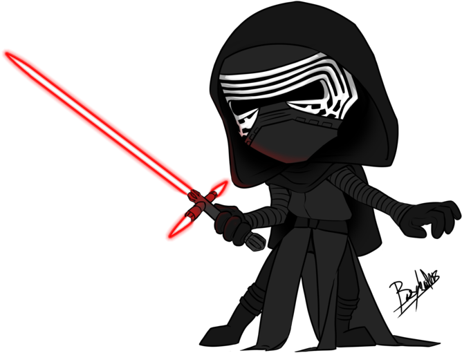 668x511 Download Collection Of Kylo Ren Drawing Cute