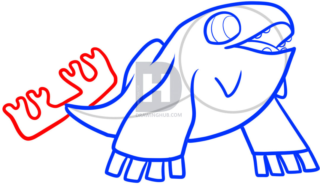 1080x624 How To Draw Chibi Kyogre, Kyogre, Step