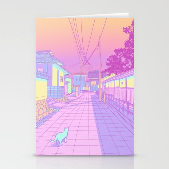 550x550 Kyoto Cats Stationery Cards