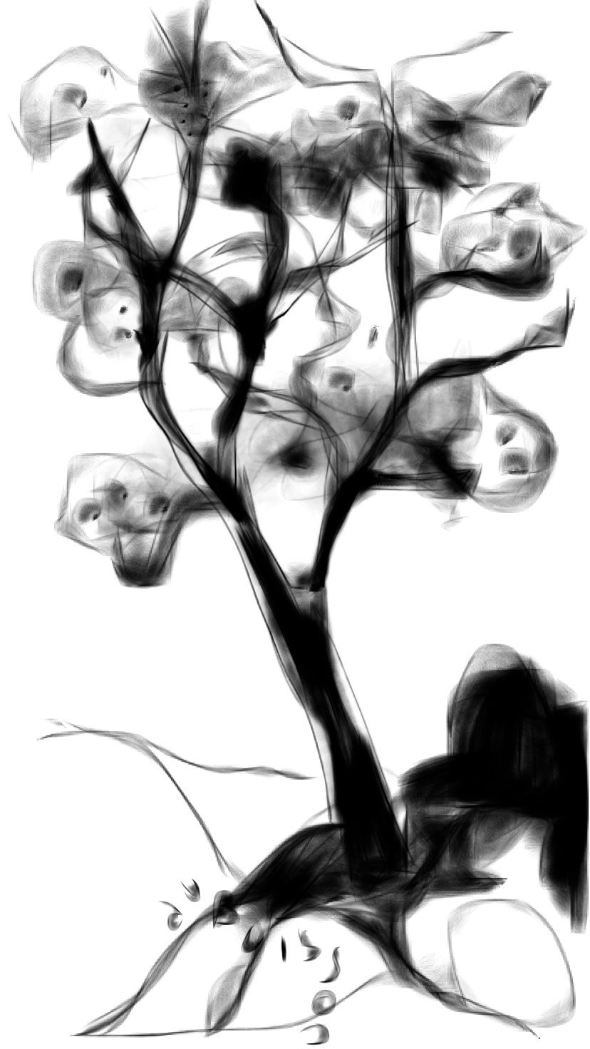 828x1472 Kyoto Blossom Charcoal