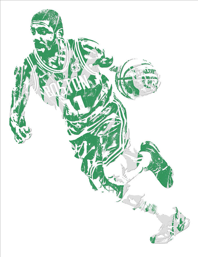 692x900 Kyrie Irving Boston Celtics Pixel Art Mixed Media