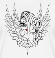 190x202 Flying La Catrina Women's Premium T Shirt Spreadshirt