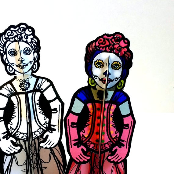 570x570 la calavera catrina sugar skull monster paper doll set etsy